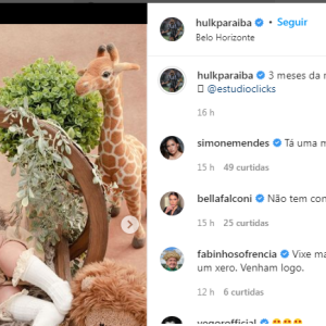 Zaya, filha de Hulk e Camila Ângelo, ganhou ensaio inspirado em safari