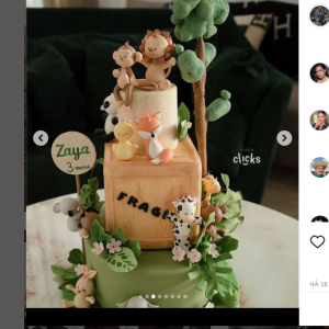 Festa de Zaya, filha de Hulk e Camila Ângelo, teve bolo temático de safari