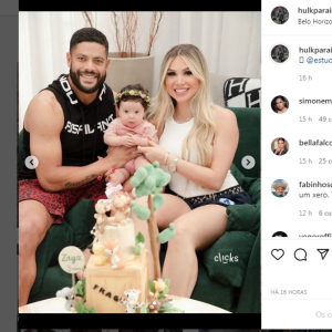 'Que o Senhor Deus continue abençoando a princesa Zaya', desejou um torcedor do Atlético Mineiro, time que Hulk defende atualmente