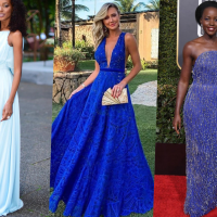 Vestido longo azul é o look festa que salva a mulherada, da clássica à fashionista. Veja fotos de 35 modelos!