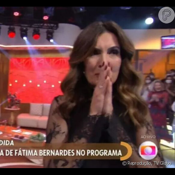 Fátima Bernardes teve uma despedida emocionante do 'Encontro' no início deste mês 
