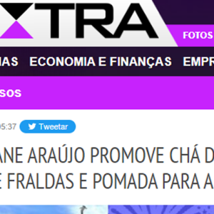 Viviane Araujo: veja convite do chá de bebê de Joaquim, divulgado pelo jornal Extra