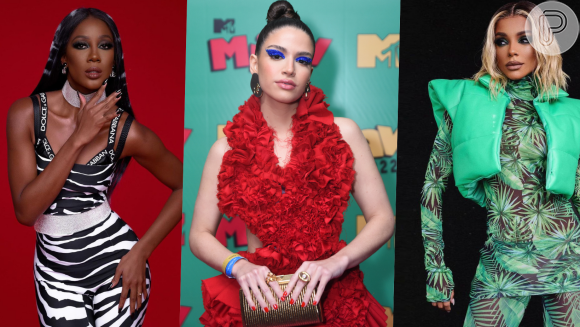 Cabelo com animal print, make azul e mais referências de beleza vindas do MTV Miaw 2022 em 20 fotos