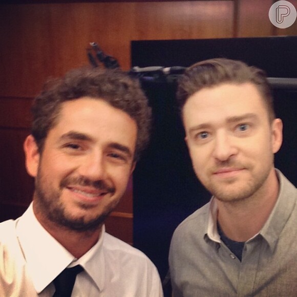 Felipe Andreoli também entrevistou Justin Timberlake para o 'CQC'