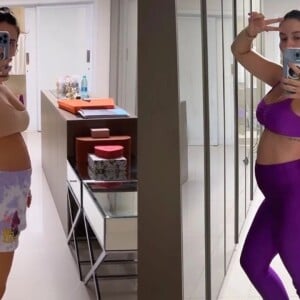 Virginia Fonseca toma susto com o tamanho da própria barriga: 'Estou chocada'
 