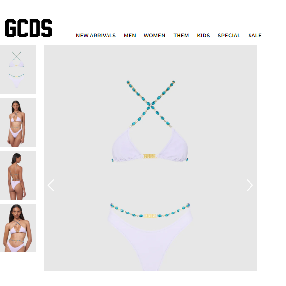 Biquíni com pedras usado por Bruna Marquezine no show de Rosalía é da marca GCDS