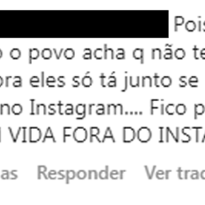Outros fãs de Paolla Oliveira e Diogo Nogueira discordam da teoria e frisaram: 'O povo acha que não tem vida fora do Instagram'