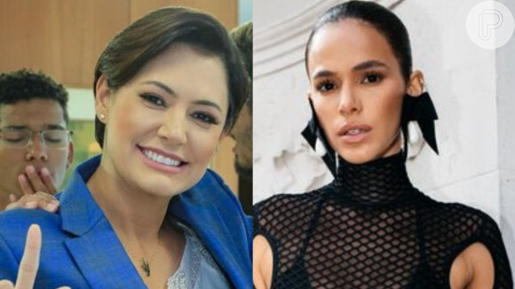 "A mulher de Deus, que tenta fazer de todos os jeitos fazer outras mulheres acreditarem que ela, seu marido e o governo dele não são extremamente machistas", escreveu Bruna Marquezine