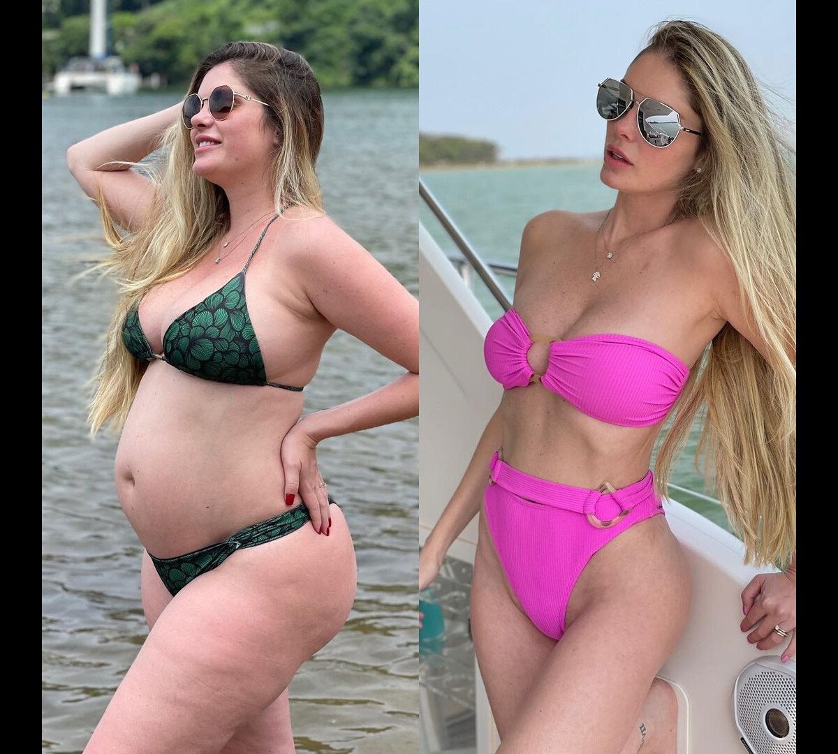 Foto Bárbara Evans Antes E Depois Modelo Publicou Uma Foto Da Gestação E Comparou Com O Corpo