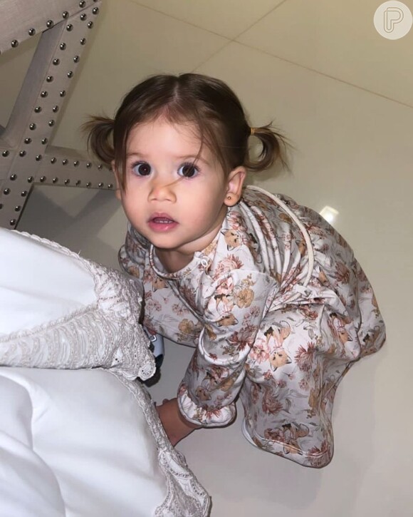 Maria Alice, primeira filha de Virgínia Fonseca e Zé Felipe, tem 1 ano e 4 meses