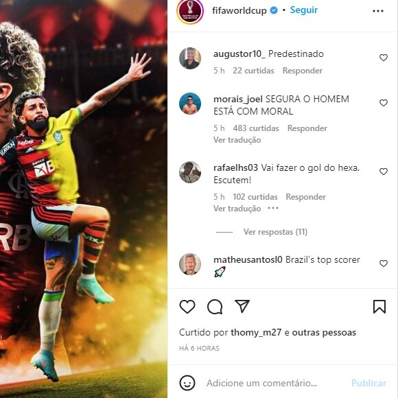 Torcedores pediram a convocação de Gabigol na seleção brasileira