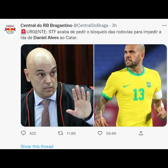 Internautas fizeram memes com a convocação de Daniel Alves