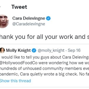 Dias depois, Cara Delevingne comentou o flagra no Twitter