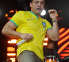 Wesley Safadão vestiu a camisa da Seleção Brasileira para um show em São Paulo