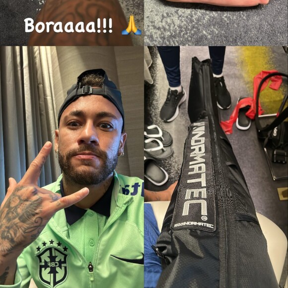 Neymar mostrou evolução do tratamento em sua rede social