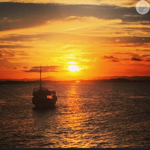 Paula Morais postou uma foto no Instagram da paisagem na Bahia para onde foi comemorar o fim de ano
