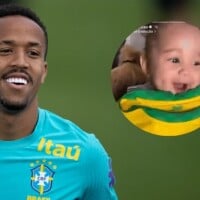 Após virar meme por causa da pensão da filha, Éder Militão comemora vitória do Brasil com a bebê