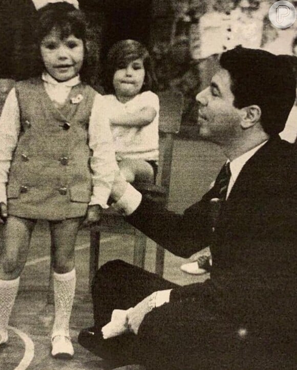 Silvio Santos jovem: Cintia Abravanel aparece ainda criança ao lado do pai em foto
