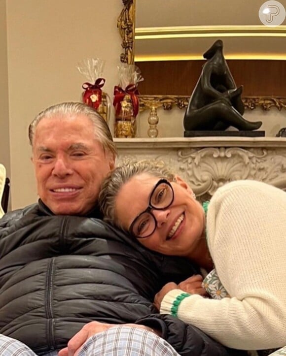 Silvio Santos em raro momento de intimidade com a filha, Cintia