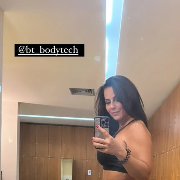 Viviane Araujo não parou de treinar nem quando estava grávida