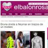 O site espanhol 'El Balón Rosa' disse que Bruna Marquezine esqueceu Neymar nos braços de Marlon Teixeira