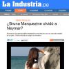 O site 'La Industria', do Peru, questionou se Bruna Marquezine esqueceu Neymar