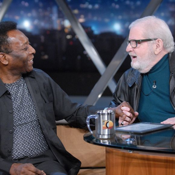 Pelé durante entrevista a Jô Soaares em 2011