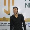Neymar inaugurou um projeto social em Santos, São Paulo. Na ocasião, ainda tinha a barba na cor normal