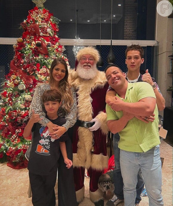 João Guilherme passou o Natal com a família por part de mãe