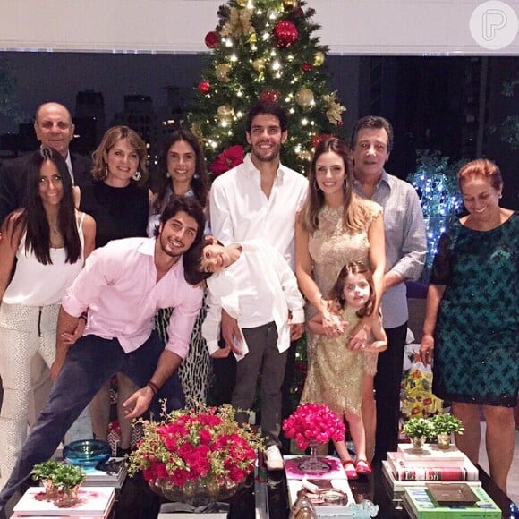 Kaká e Carol Celico passaram o Natal na casa da blogueira