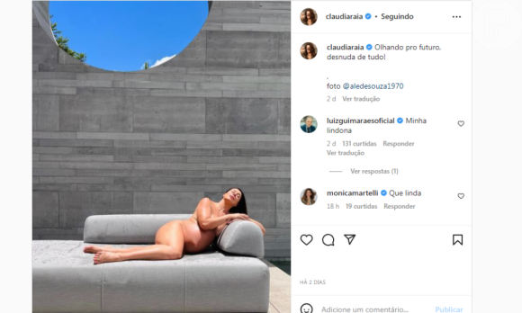 Claudia Raia nua na gravidez: atriz exibe barriga de 7 meses de gestação em ensaio sem roupa