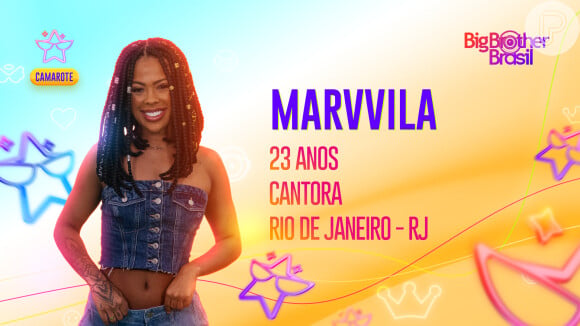 No Camarote do BBB 23, a cantora Marvilla tem 23 anos e quer fazer uma participação ousada no reality