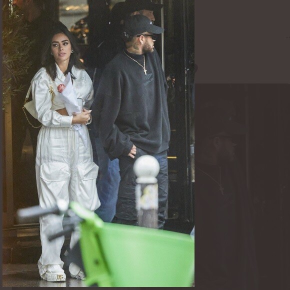 Neymar e Bruna Biancardi foram flagrados fazendo um passeio por Paris