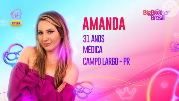 BBB 23: Amanda tem 31 anos e é formada em medicina