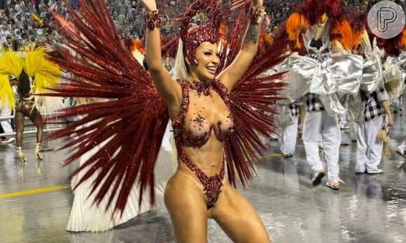 Carnaval 2023: a X-9 Paulistana da rainha de bateria Ingrid Mantovani foi a segunda a desfilar no Grupo de Acesso 1 em 19 de fevereiro de 2023