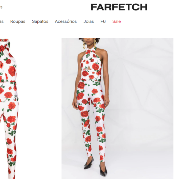 Look de Marina Ruy Barbosa está disponível para venda no site Farfetch