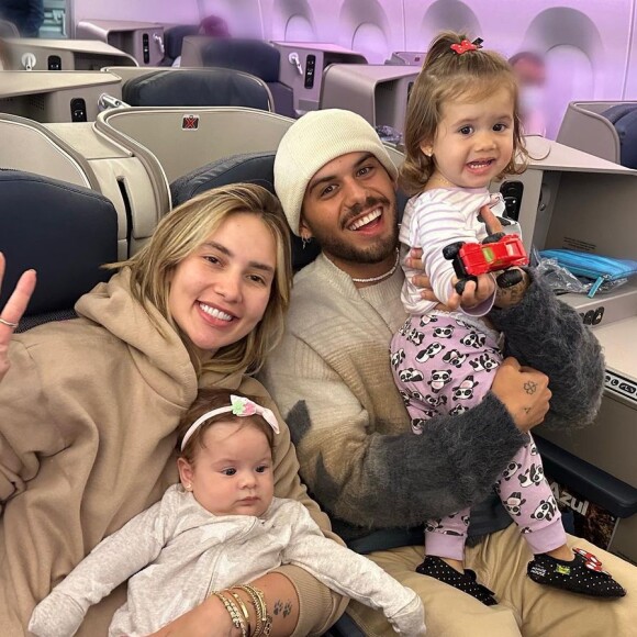 Virgínia Fonseca e Zé Felipe com as filhas, Maria Flor e Maria Alice