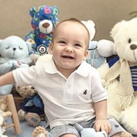 Ana Hickmann festeja 10 meses do filho, Alexandre: 'Festa dos ursos'