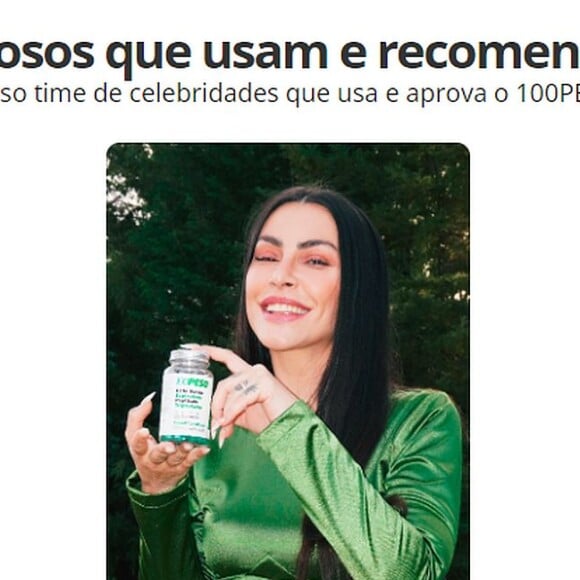 Cleo explicou que apesar de fazer propaganda de um emagrecedor, ele não foi o responsável por sua perda de peso