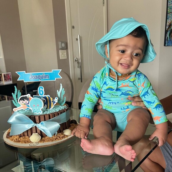 Tema do mesversário do filho de Viviane Araujo foi 'fundo do mar'