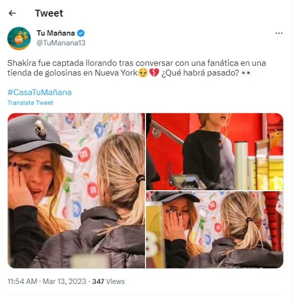 Shakira foi flagrada chorando ao conversar com uma mulher em uma loja