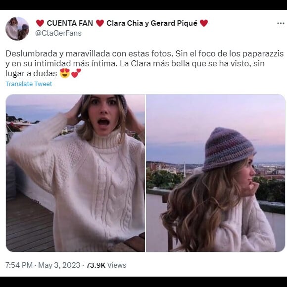 Conta de fãs publicou novas fotos de Clara Chía na mansão onde Shakira morava com Piqué