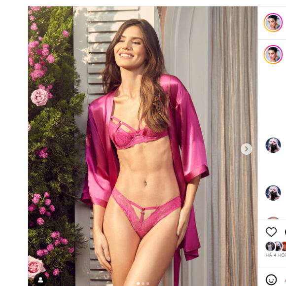 Fotos de Camila Queiroz de calcinha e sutiã foram feitas para a campanha de Dia dos Namorados da Intimissimi Brasil, marca de lingerie