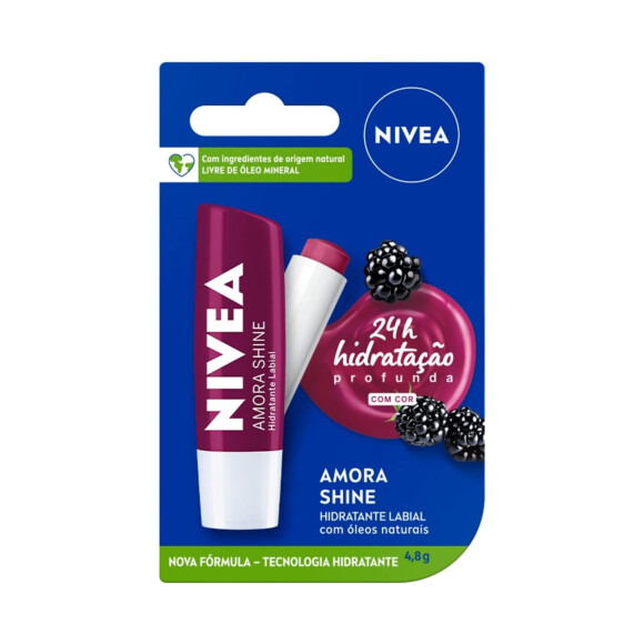 Hidratante labial Amora Shine, Nivea