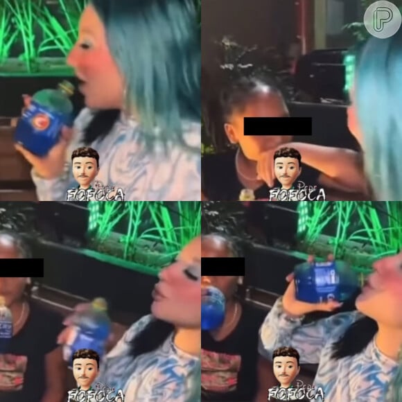 Belle Belinha e criança fazem brinde após a famosa da web incentivar a pequena a beber cachaça