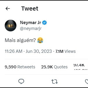 Neymar reagiu debochando da situação