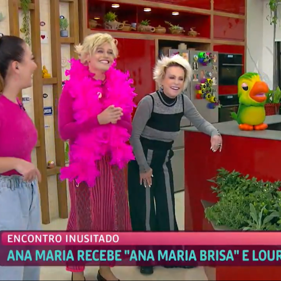 Ana Maria Braga recebeu no programa sua sócia da internet graças ao 'garimpo' de Juliane Massaoka.