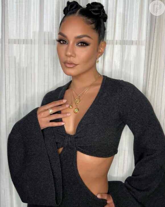 O batom nude é um dos favoritos na maquiagem da atriz Vanessa Hudgens