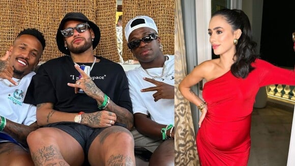 Neymar curte Ibiza com Vini Jr. e Éder Militão e fãs se preocupam com Bruna Biancardi: 'Está solteiro'