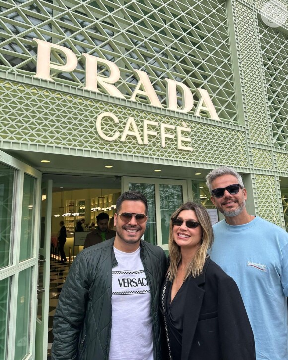 Flávia Alessandra e Otaviano Costa foram conhecer o Caffe Prada que fica em Londres.